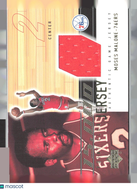 2002 UD Game Jersey Moses Malone 15k Point Club #MM-15k