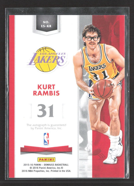 2015-16 Panini Donruss - Elite Signatures Kurt Rambis #ES-KR /25 Auto