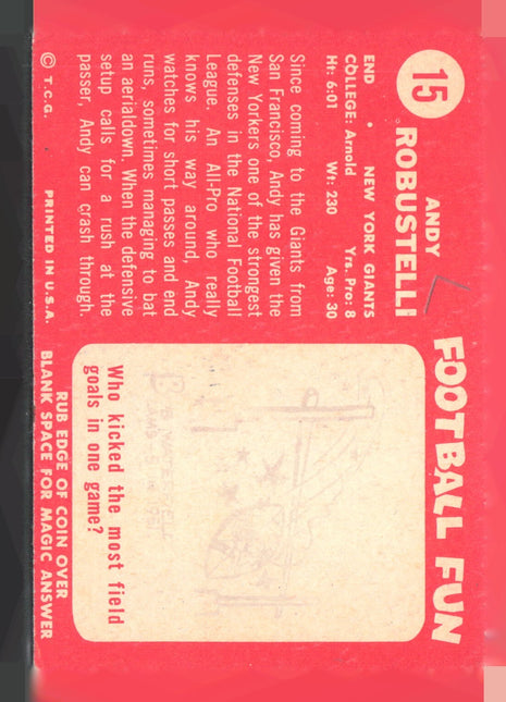 1958 Topps - Andy Robustelli #15