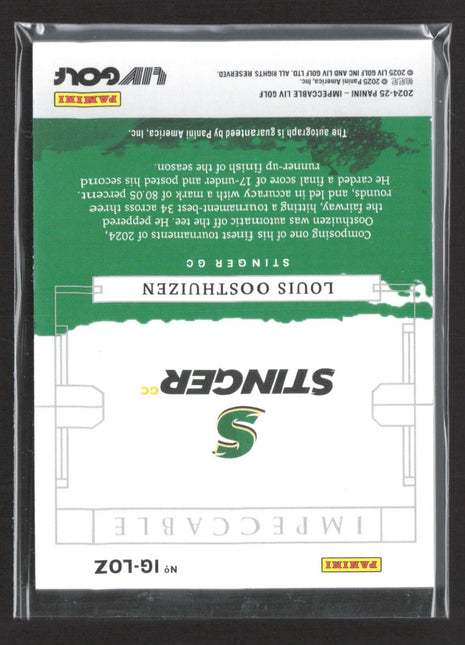 2024-25 Panini Impeccable LIV Louis Oosthuizen 34 Fairways Hit Auto /34 #IG-LOZ