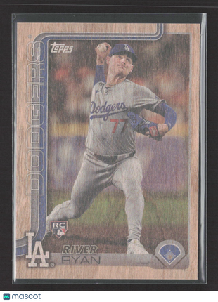 2025 Topps Series 1 - River Ryan #273 (RC) Wood Stock /25