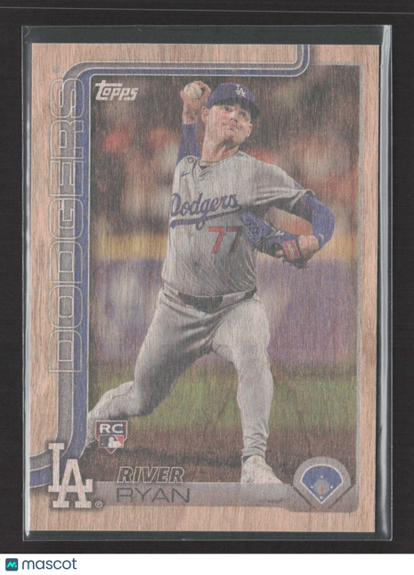 2025 Topps Series 1 - River Ryan #273 (RC) Wood Stock /25