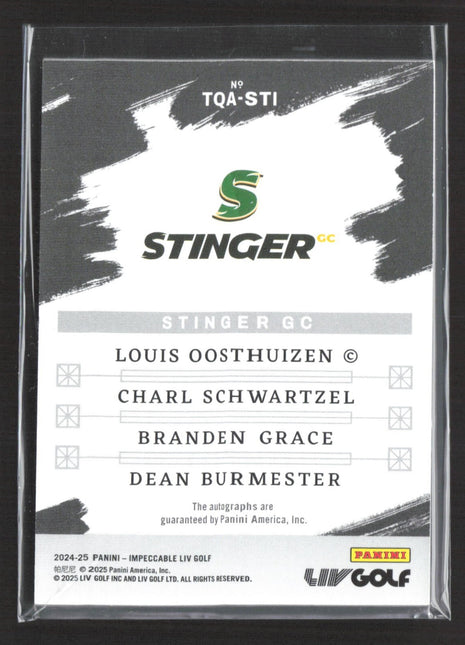2024-25 Panini Impeccable Oosthuizen Schwartzel Grace Burmester Auto /25