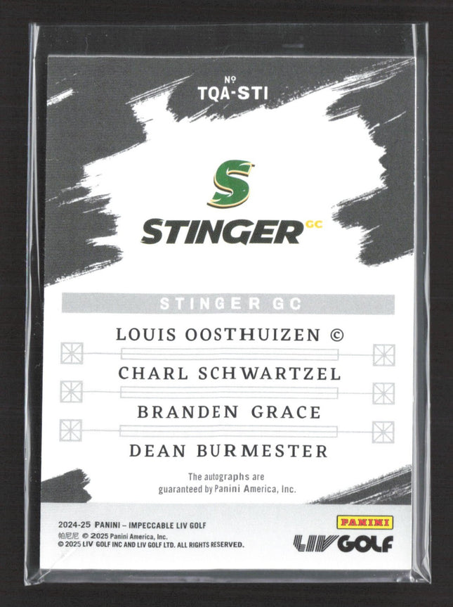 2024-25 Panini Impeccable Oosthuizen Schwartzel Grace Burmester Auto /25