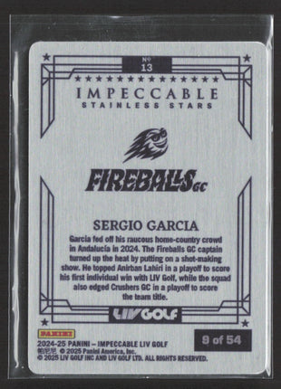 2024-25 Panini Impeccable Sergio Garcia Stainless Stars /54 #13