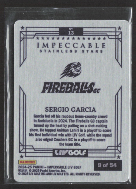 2024-25 Panini Impeccable Sergio Garcia Stainless Stars /54 #13