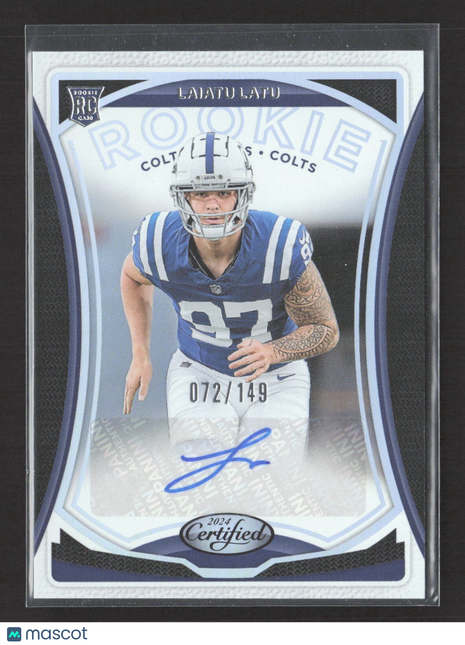 2024 Panini Certified - Rookie Signatures Laiatu Latu #RS-LLU Rc Auto /149