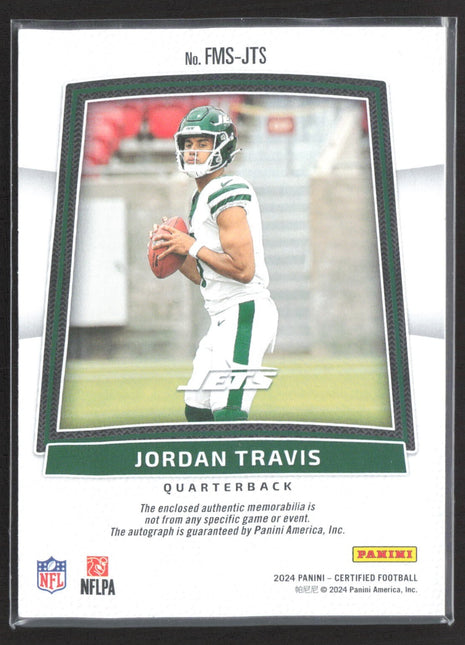 2024 Certified Freshman Fabric Mirror Jordan Travis #FMS-JTS /299 Rc Jersey Auto