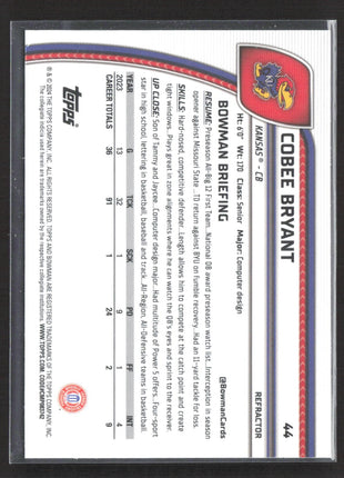 2024 Bowman University Chrome Cobee Bryant 1st Refractor #44
