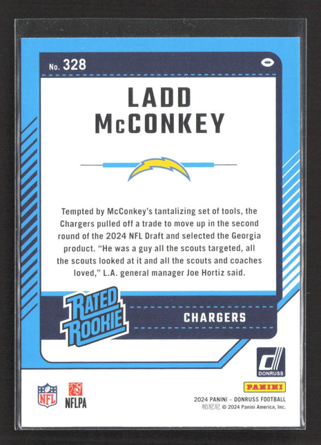 2024 Panini Donruss - Rated Rookie Ladd McConkey #328 (RC)