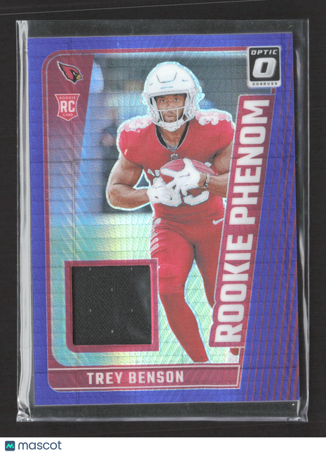 2024 Panini Donruss Optic Rookie Phenoms Trey Benson #RPB-TBN Blue Hyper Jersey