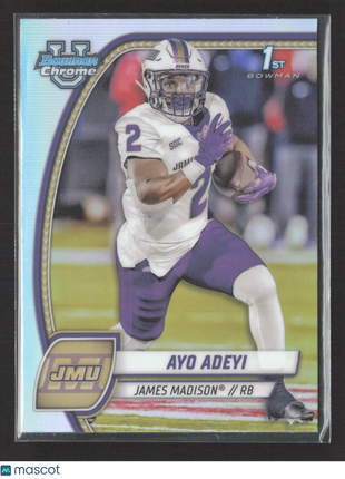 2024 Bowman University Chrome Ayo Adeyi 1st Refractor #18