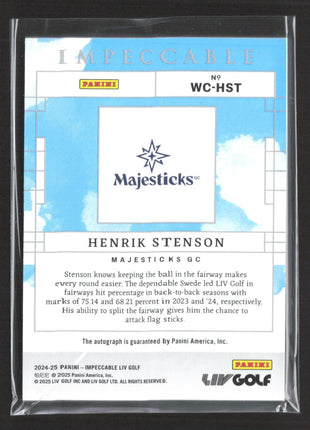 2024-25 Panini Impeccable Henrik Stenson Watercolor Ink Auto /99 #WC-HST