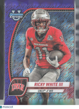 2024 Bowman University Chrome Rciky White Purple Shimmer #153