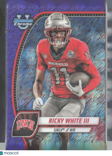 2024 Bowman University Chrome Rciky White Purple Shimmer #153
