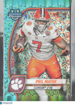 2024 Bowman University Chrome Phil Mafah Aqua Speckle /275 #144