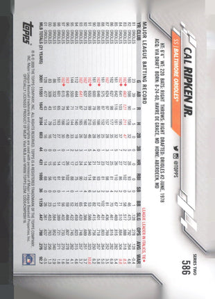 2020 Topps Cal Ripken Jr Sp Photo Variation #586