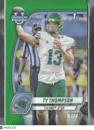 2024 Bowman University Chrome Ty Thompson Green Refractor /99 #1179