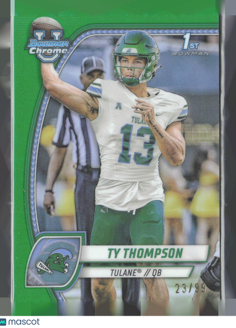 2024 Bowman University Chrome Ty Thompson Green Refractor /99 #1179