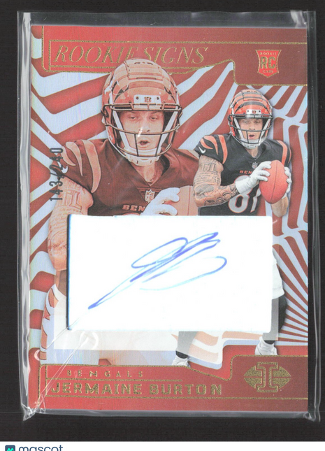 2024 Panini Illusions - Rookie Signs Jermaine Burton #RS-JBN /240 Rc Auto