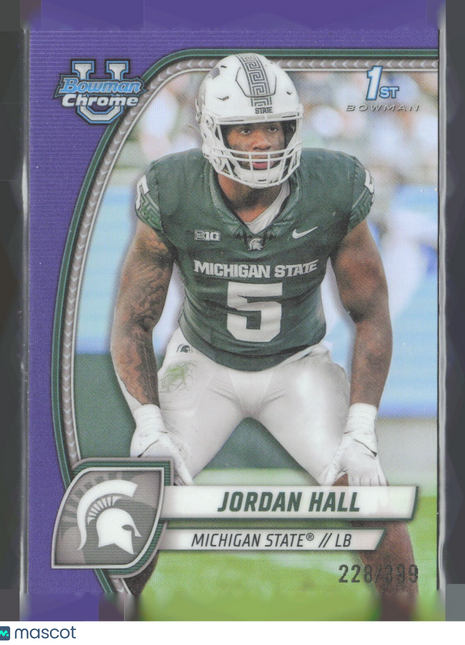 2024 Bowman University Chrome - Jordan Hall #104 (RC) Purple Refractor /399