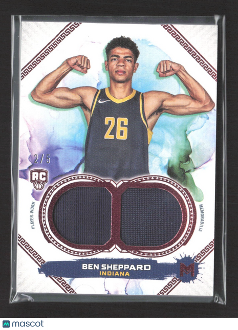 2023-24 Topps Motif Ben Sheppard Rc Jersey Red /5 #MDR-21