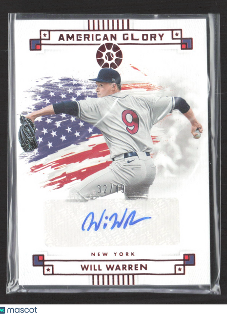 2024 Panini Boys of Summer - American Glory Auto Will Warren #AGS-WW Red /49