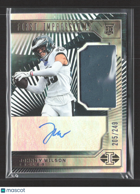 2024 Panini Illusions First Impressions Rc jersey Auto Johnny Wilson #124 /249
