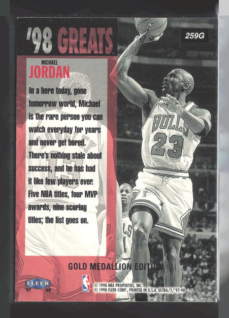 1997-98 Fleer Ultra - '98 Greats Michael Jordan #259 Gold Medallion