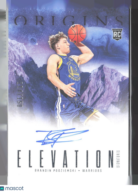 2023-24 Panini Origins - Elevation Rc Auto Brandin Podziemski #ES-BPW /150