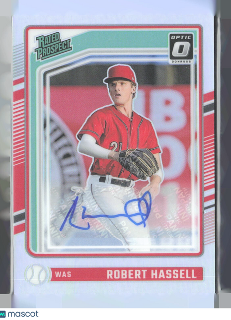 2024 Panini Donruss - Optic Rated Prospects Robert Hassell #117 Silver Rc Auto