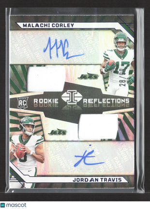 2024 Panini Illusions Reflections Patch Auto Jordan Travis Malachi Corley /99