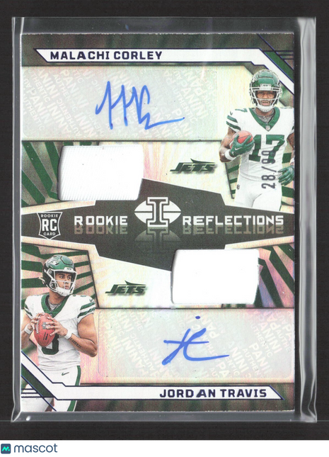 2024 Panini Illusions Reflections Patch Auto Jordan Travis Malachi Corley /99