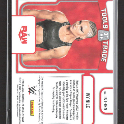 2023 Panini Absolute Tools of the Trade Ivy Nile Relic Auto /99 #TOT-INN