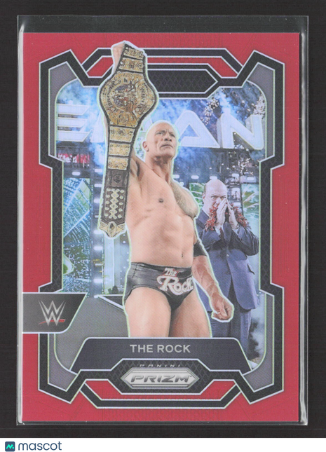 2024 Panini Prizm WWE The Rock #193 Red Prizm /299