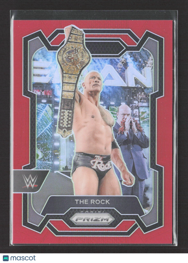 2024 Panini Prizm WWE The Rock #193 Red Prizm /299