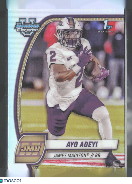 2024 Bowman University Chrome Ayo Adeyi 1st Refractor #18