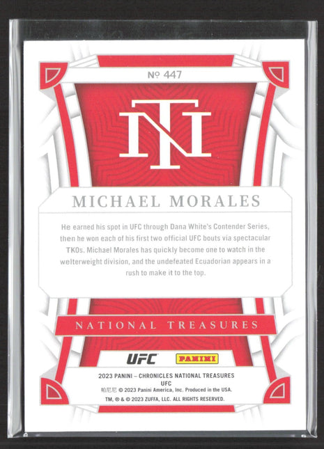 2023 Panini National Treasures Michael Morales Rc /99 #447