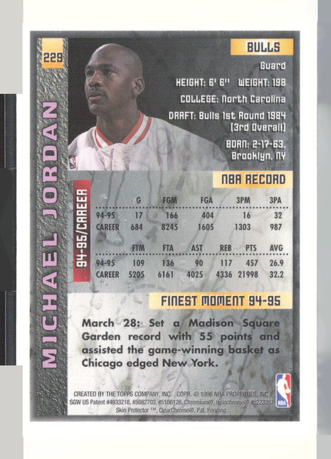 1995-96 Topps Finest - Michael Jordan #229