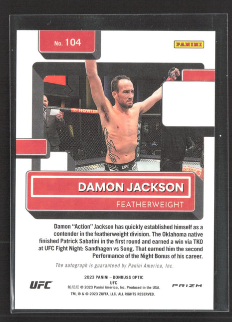 2023 Panini Optic Damon Jackson Rated Rookie Auto #104
