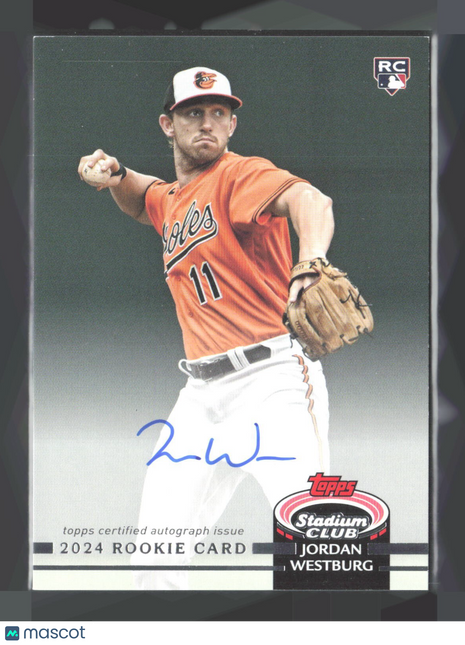 2024 Topps Stadium Club - Autographs Jordan Westburg #SCBA-JW Rc Auto