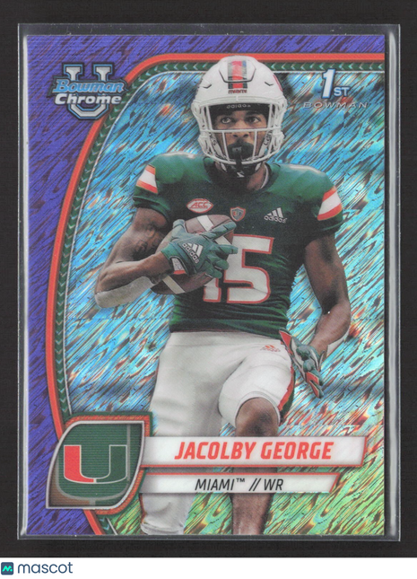 2024 Bowman University Chrome Jacolby George 1st Purple Shimmer #84