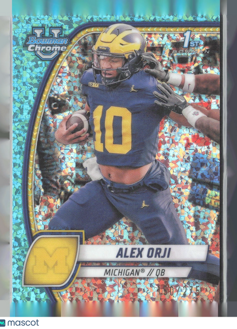 2024 Bowman University Chrome Alex orji Aqua Speckle /275 #9