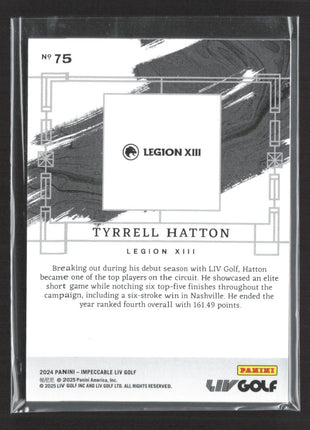 2024-25 Panini Impeccable Tyrell Hatton Rc Red /36 #75
