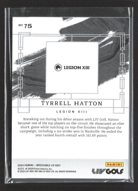 2024-25 Panini Impeccable Tyrell Hatton Rc Red /36 #75