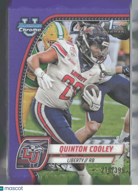 2024 Bowman University Chrome Quinton Cooley 1st Purple Refractor /399 #147