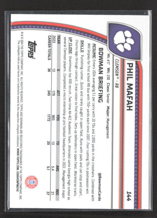 2024 Bowman University Chrome Phil Mafah Purple Shimmer #144
