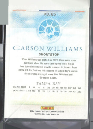 2024 Panini Boys of Summer - Carson Williams #85 /25 (RC)
