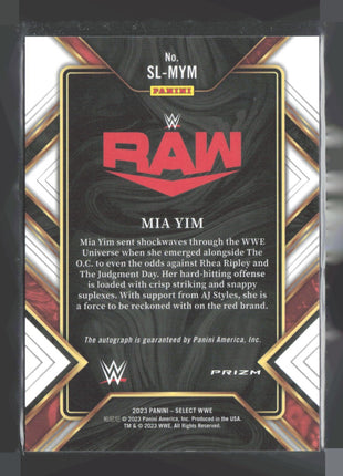 2023 Panini Select WWE - Signature Selections Mia Yim #SL-MYM Auto