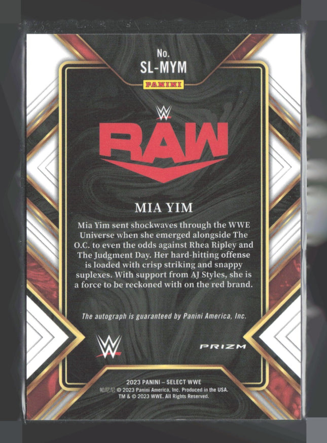 2023 Panini Select WWE - Signature Selections Mia Yim #SL-MYM Auto